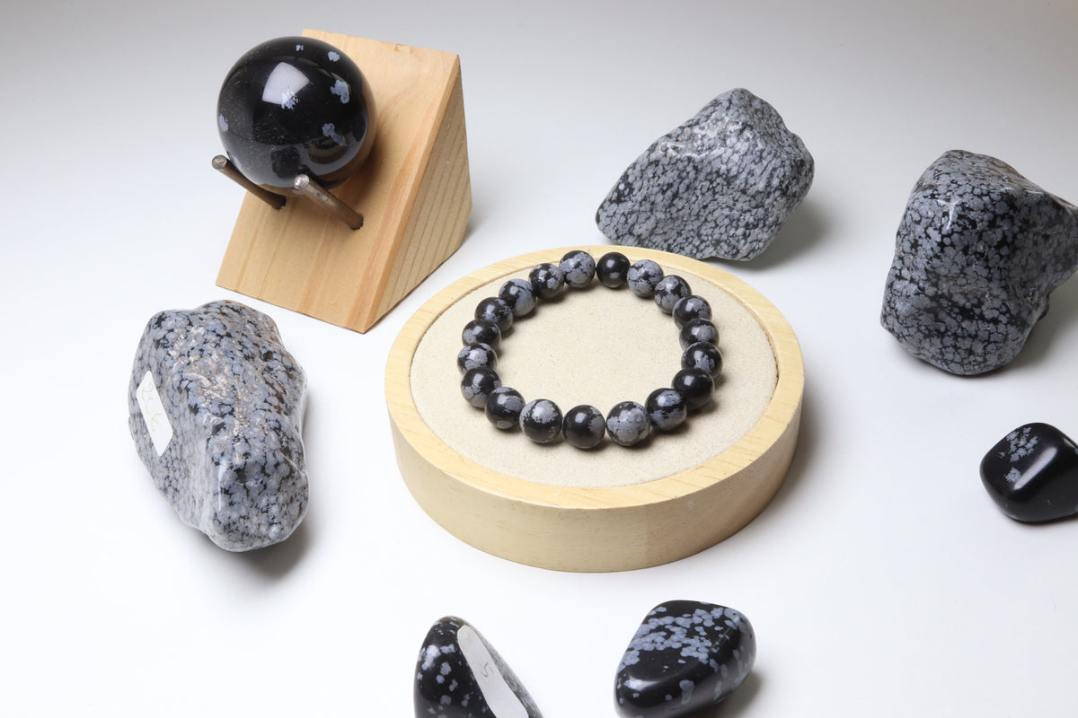 Bracelet Obsidienne Neige