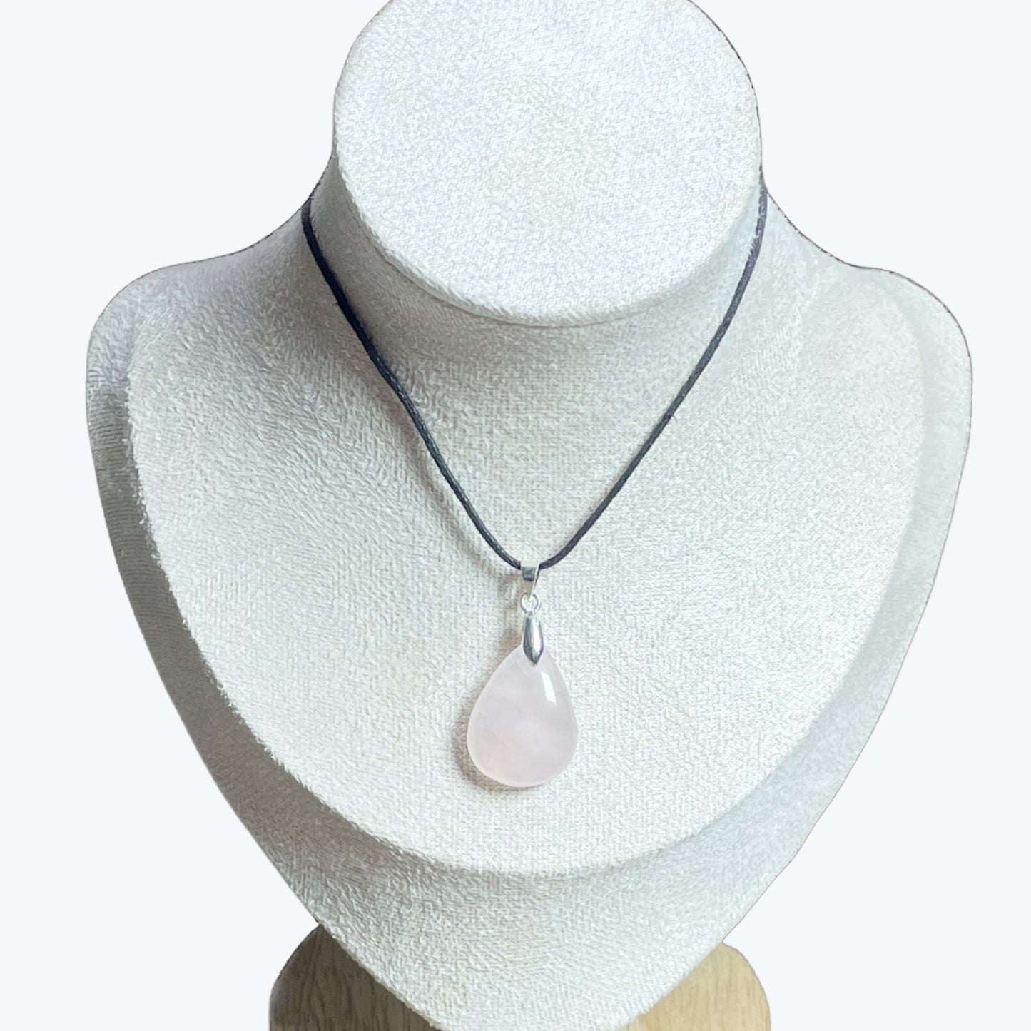 pendentifs quartz rose goutte