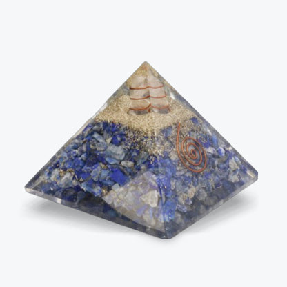 Pyramide Orgonite 7x7 Résine Spirale