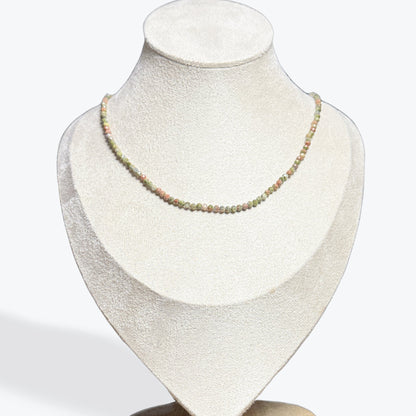 Collier Unakite Facetté - 2