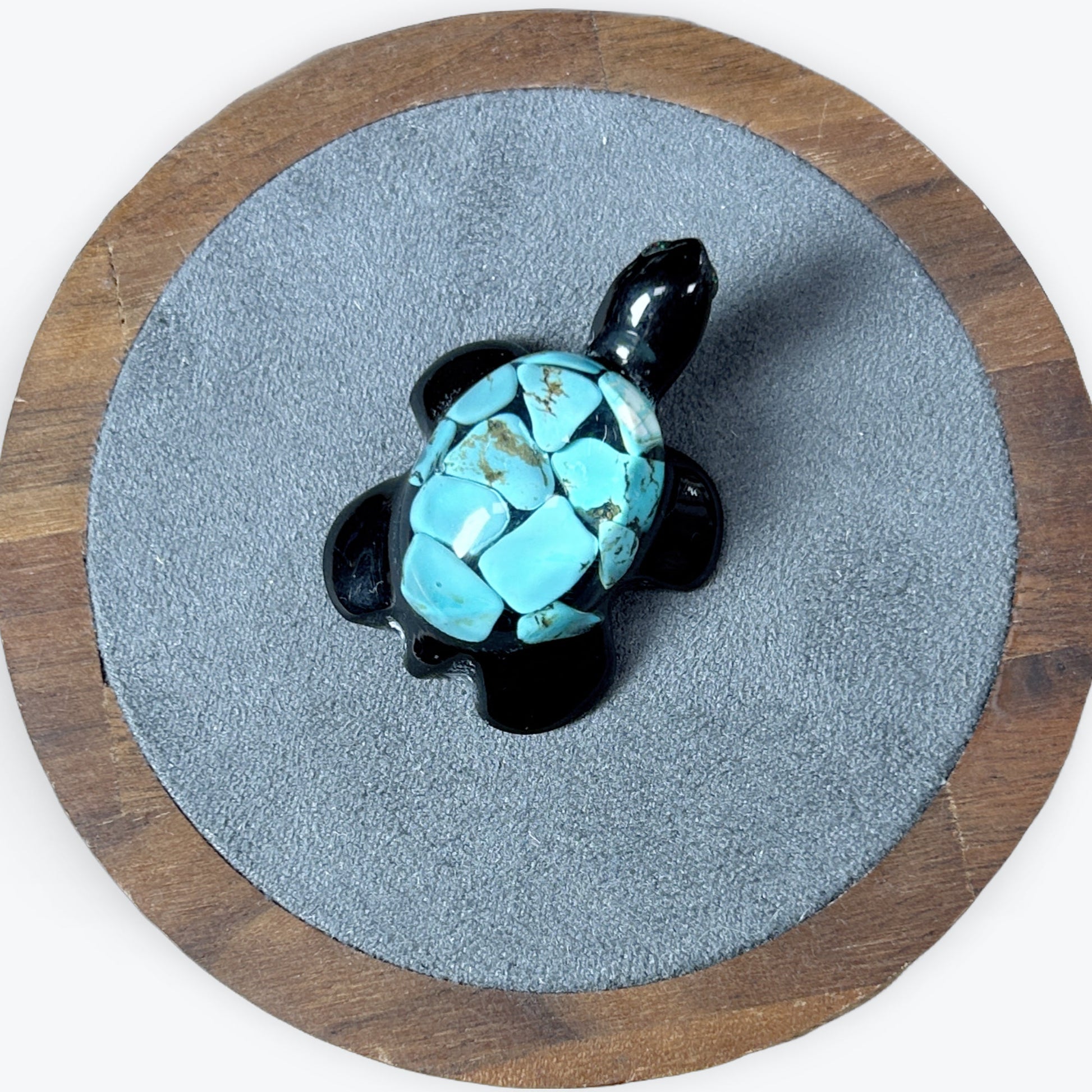 Tortue en Résine avec Turquoise
