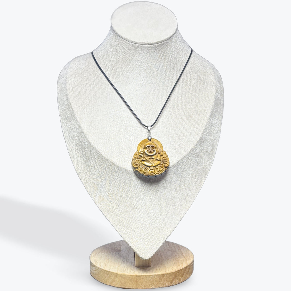 Pendentif Oeil de tigre Bouddha – photo 2