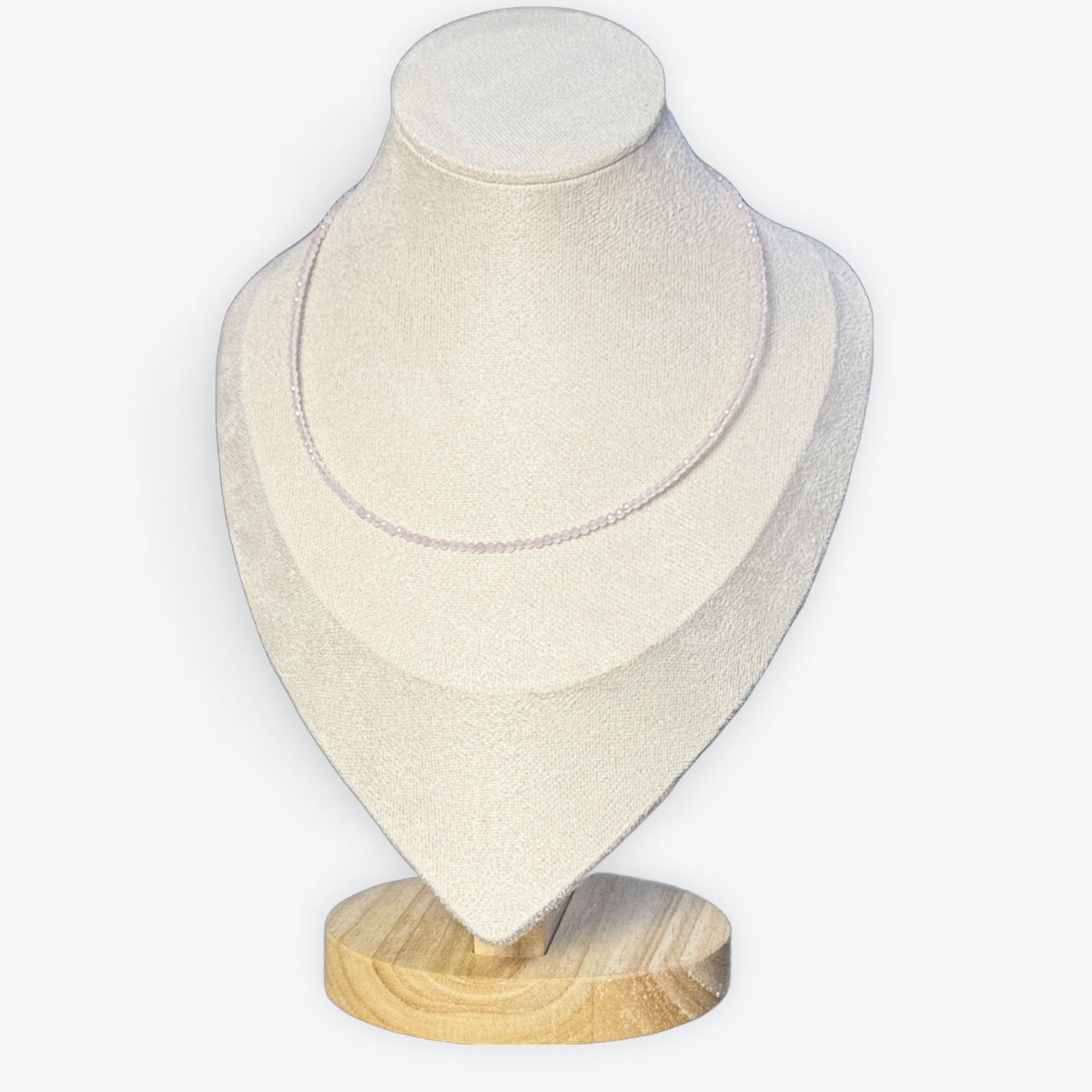 Collier Quartz Rose Facette – photo 2