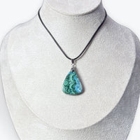 Pendentif Goutte | Malachite - Chrysocolle | Qualité Extra