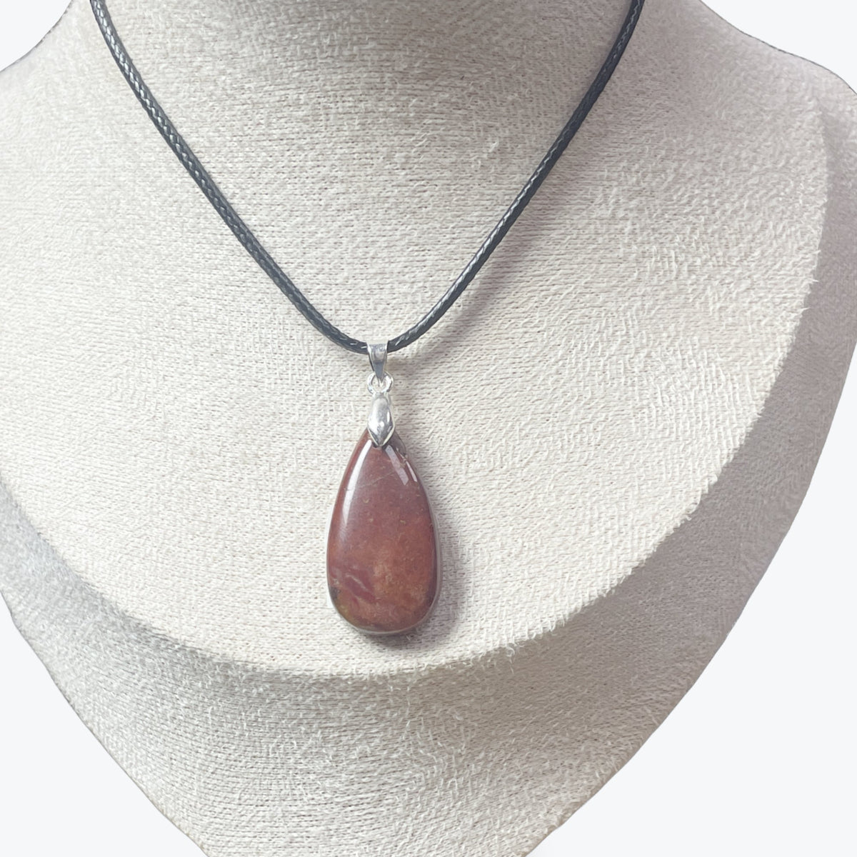 Pendentif Jaspe Rouge Goutte – photo 3