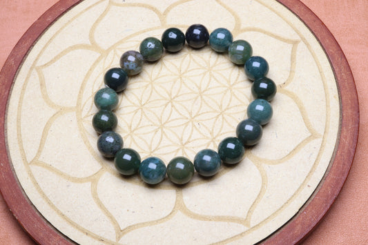Bracelet Agate Mousse 10 mm
