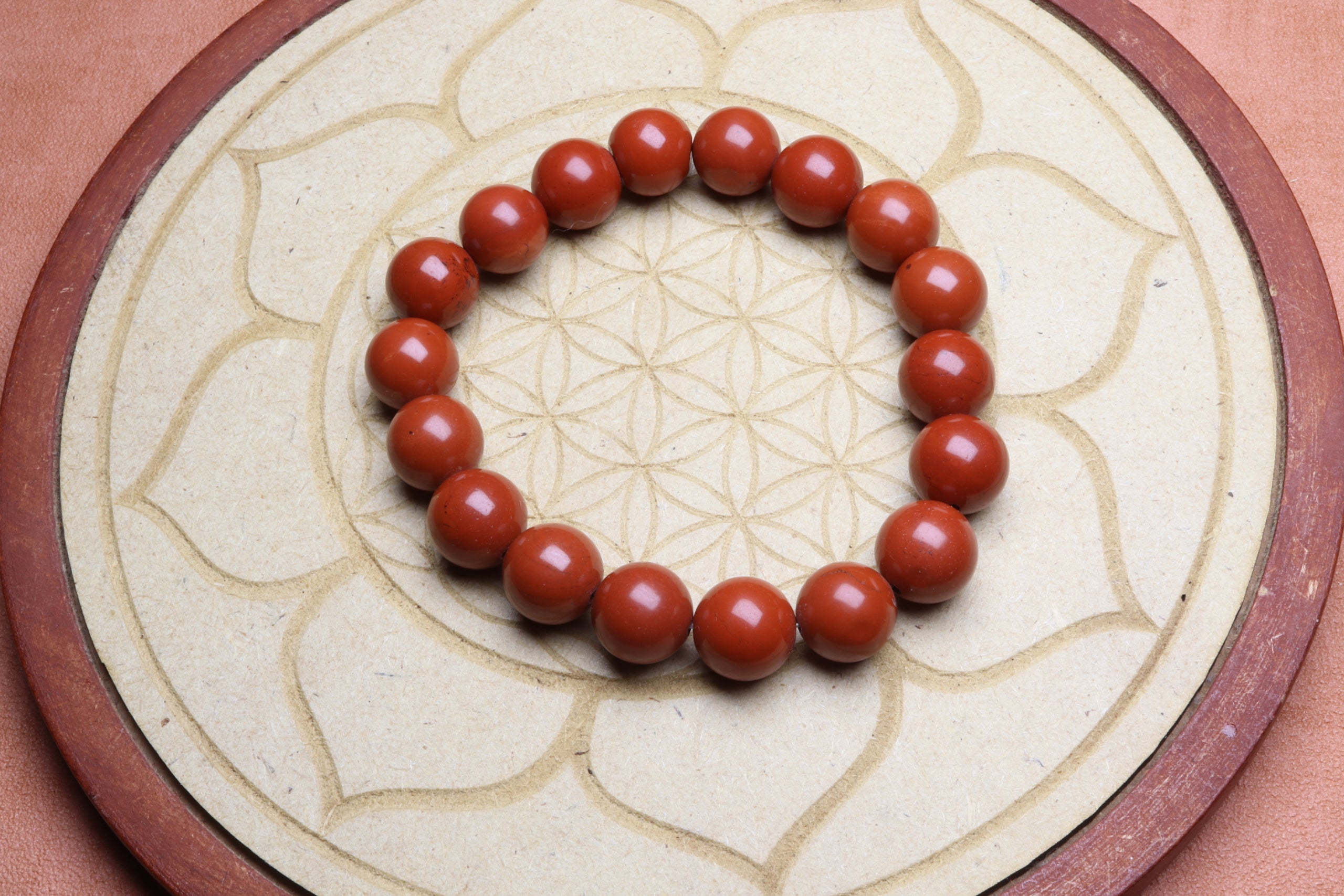 Bracelet en Jaspe Rouge - Stabilité et Protection 10mm