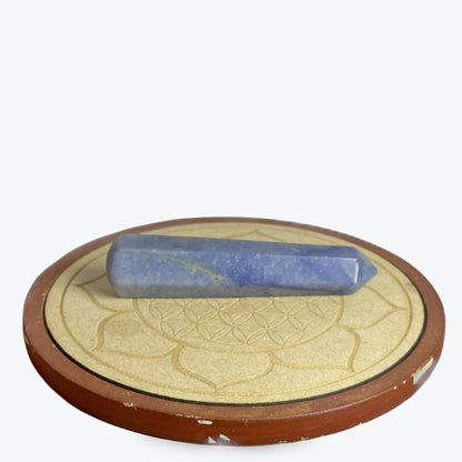 Pointe Avec Bout Pour Massage En Aventurine Bleu