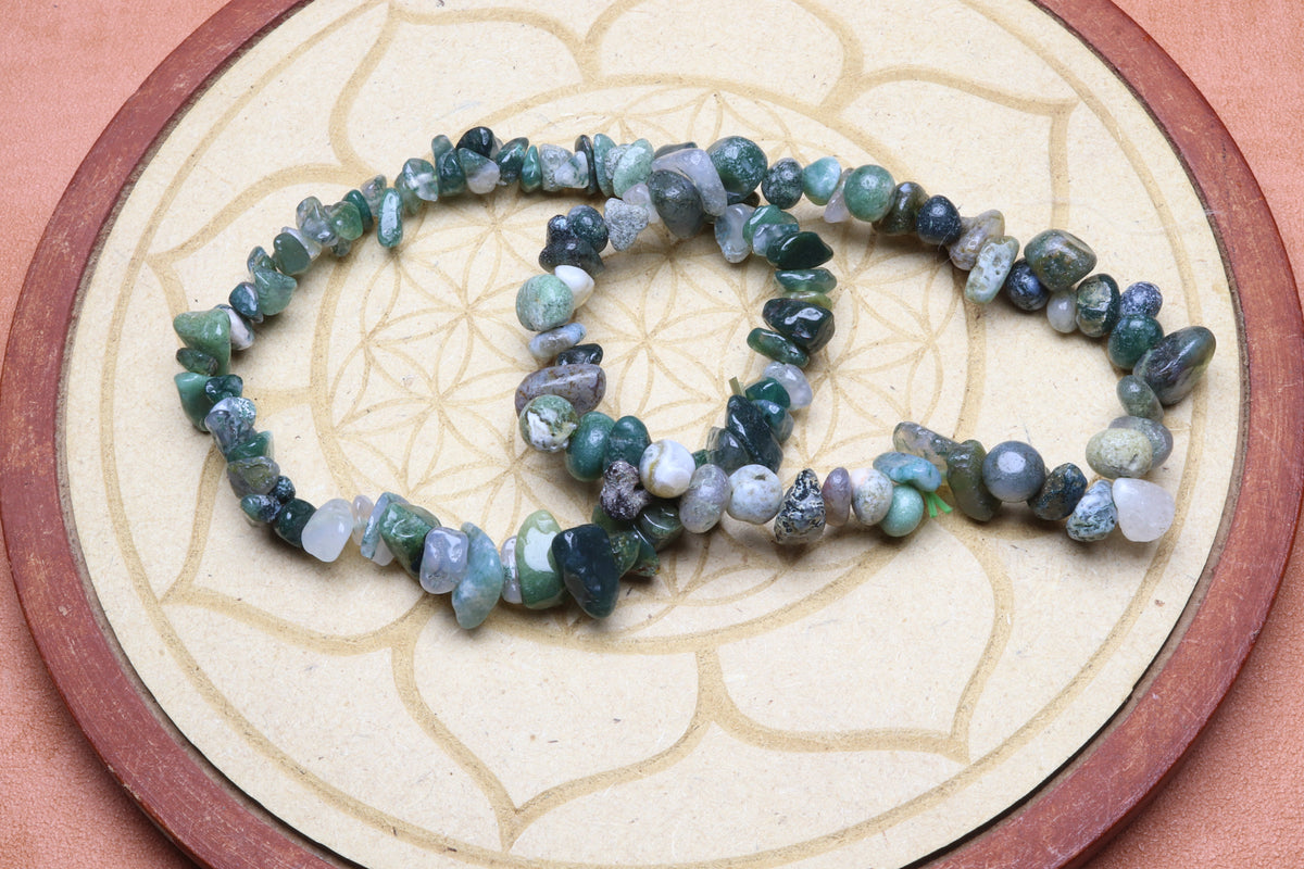 Bracelet Agate Mousse Baroque