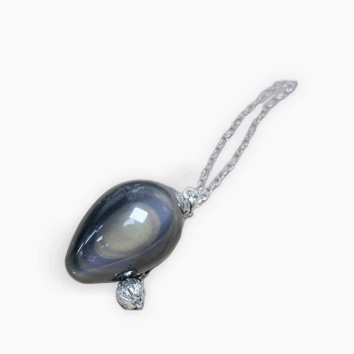 Pendule Goutte | Obsidienne Oeil Celeste | 4x2,5cm - 25 gr