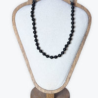 Collier Obsidienne | 6mm Fermoir Acier Inoxydable