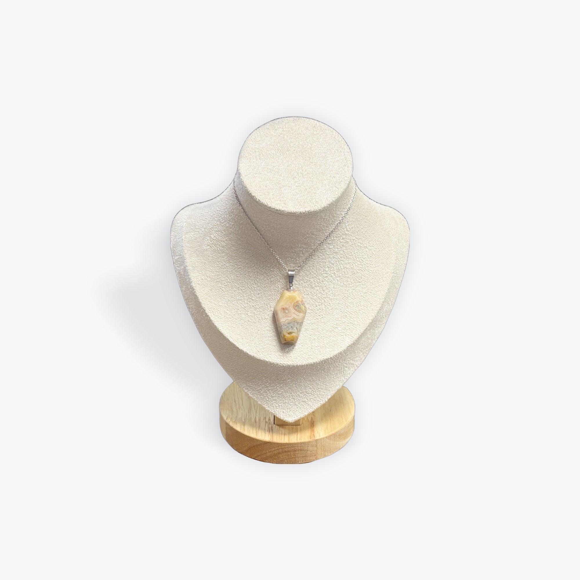 Pendentif cercueil Agate crazy lace