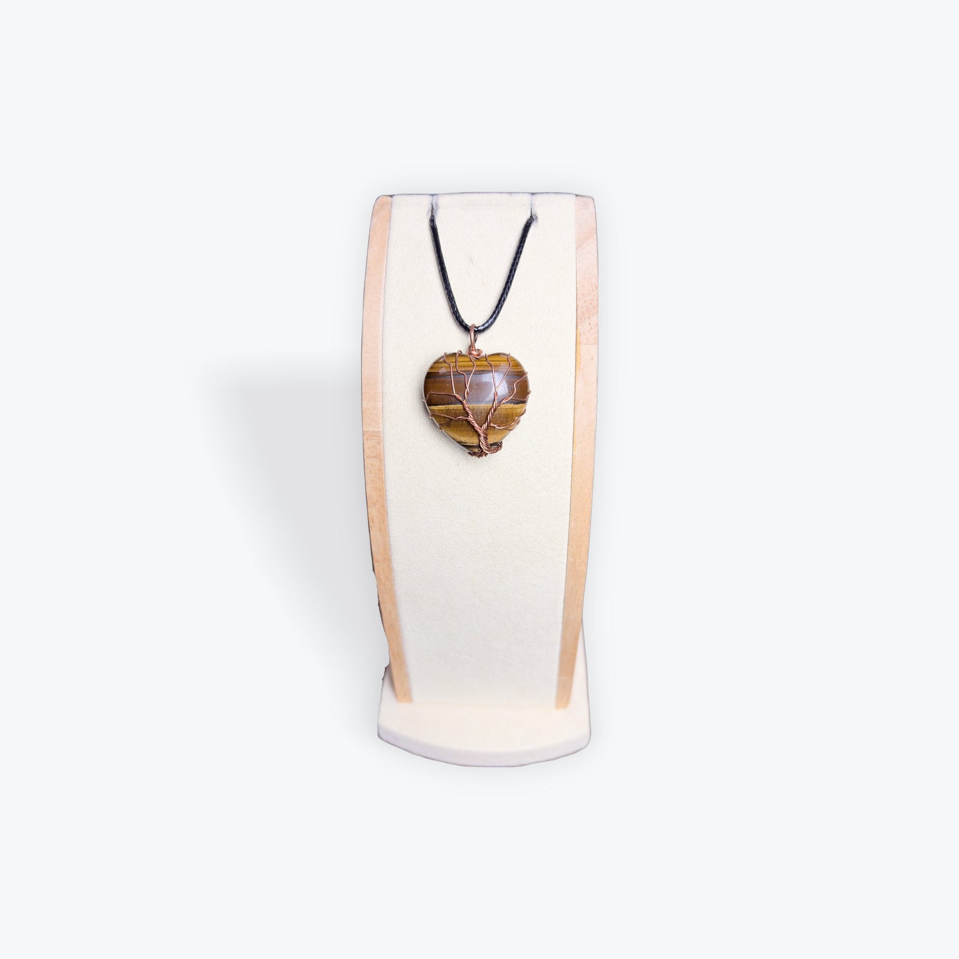 Pendentif coeur arbre Oeil de tigre