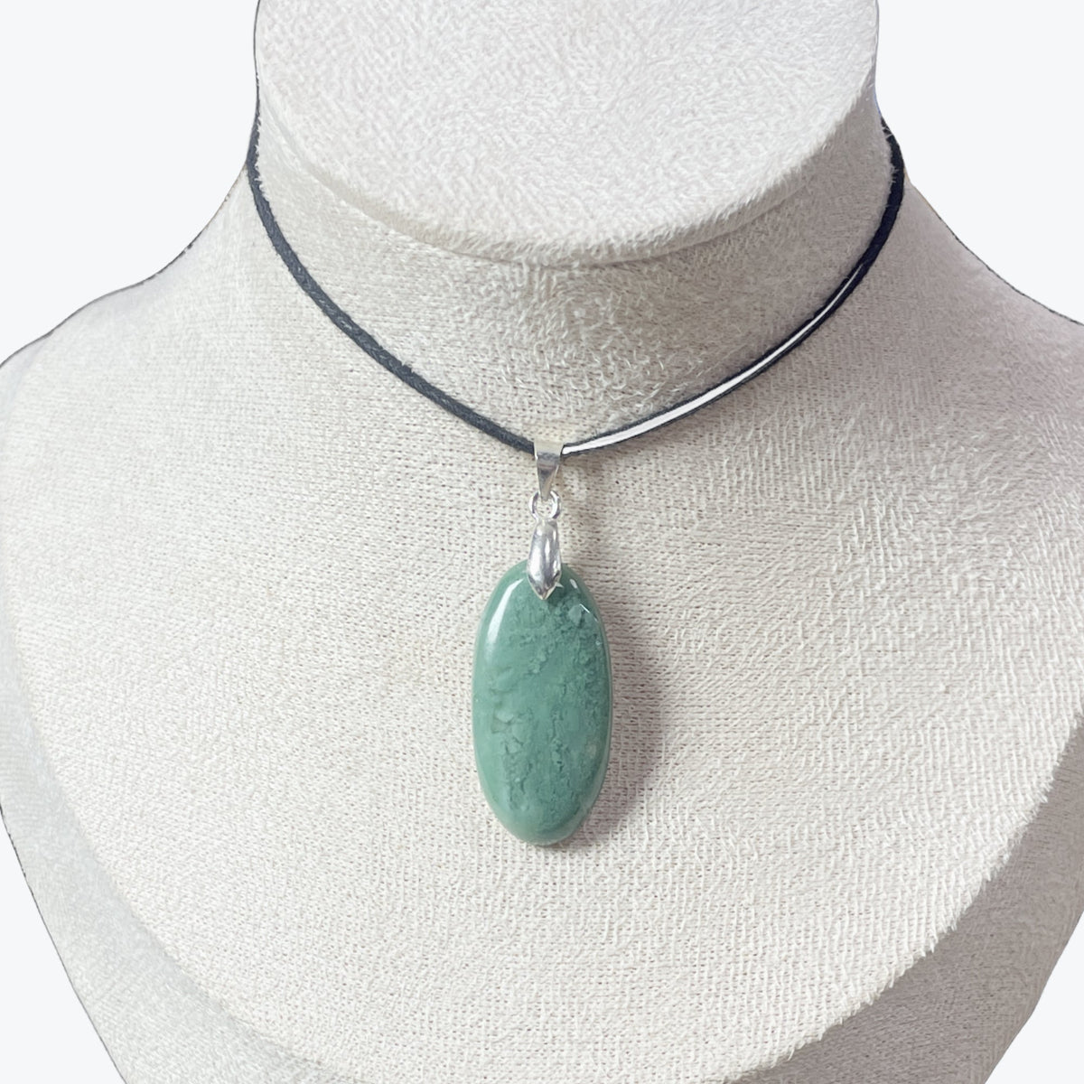 Pendentif Agate mousse ovale