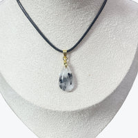 Pendentif Quartz tourmaline goutte