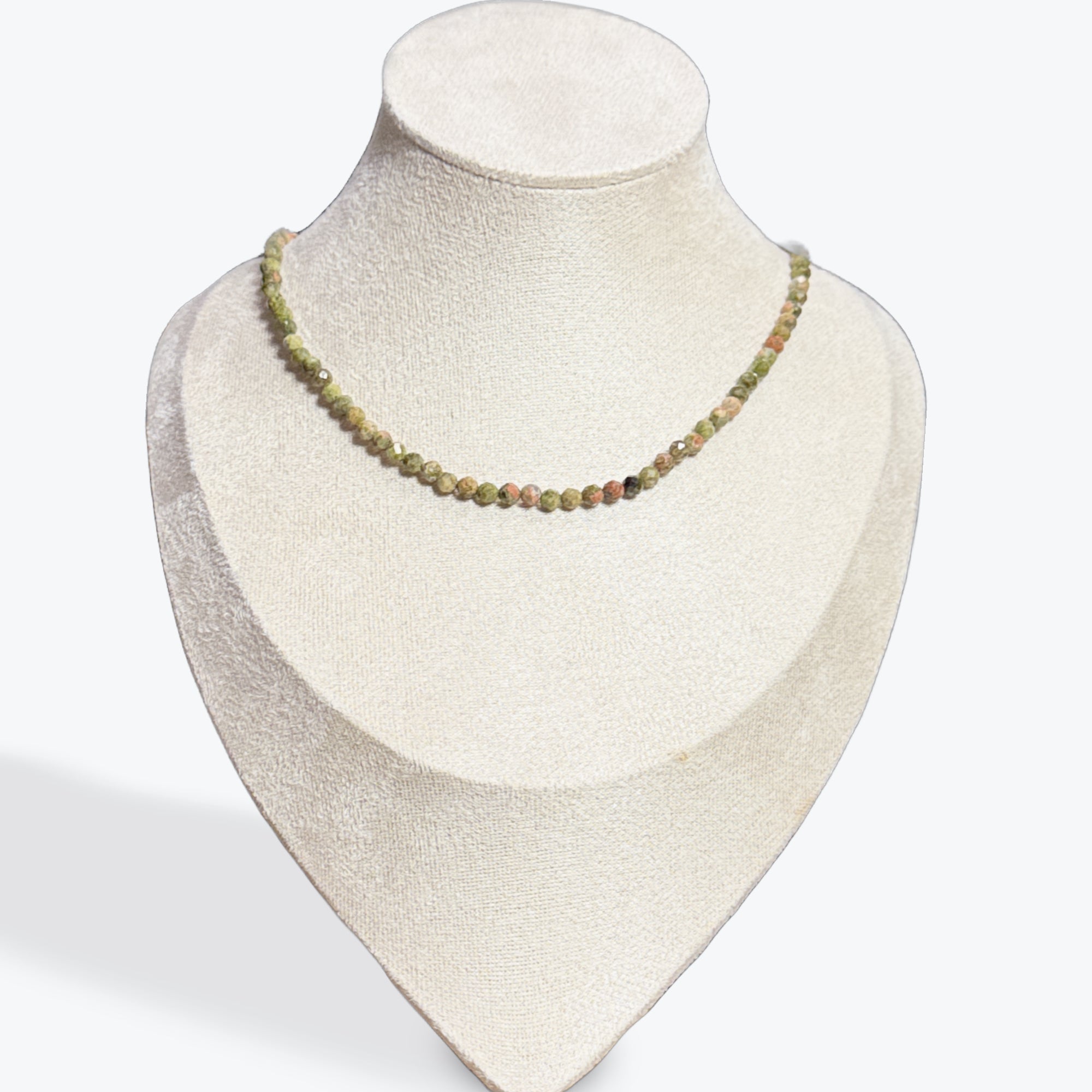 Collier Unakite Facetté - 5