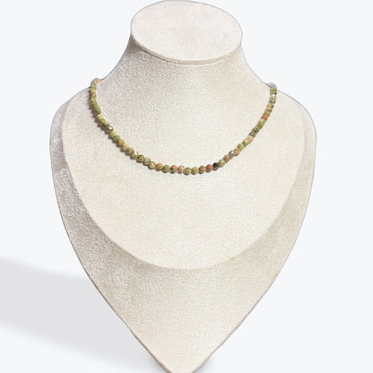 Collier Unakite Facetté - 5