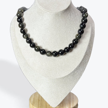 Collier Obsidienne dorée – photo 3