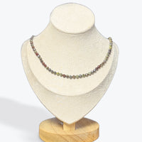 Collier Jaspe Sang de Dragon Facetté - 7