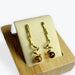 Boucle d'oreilles ambre torsadé vermeil