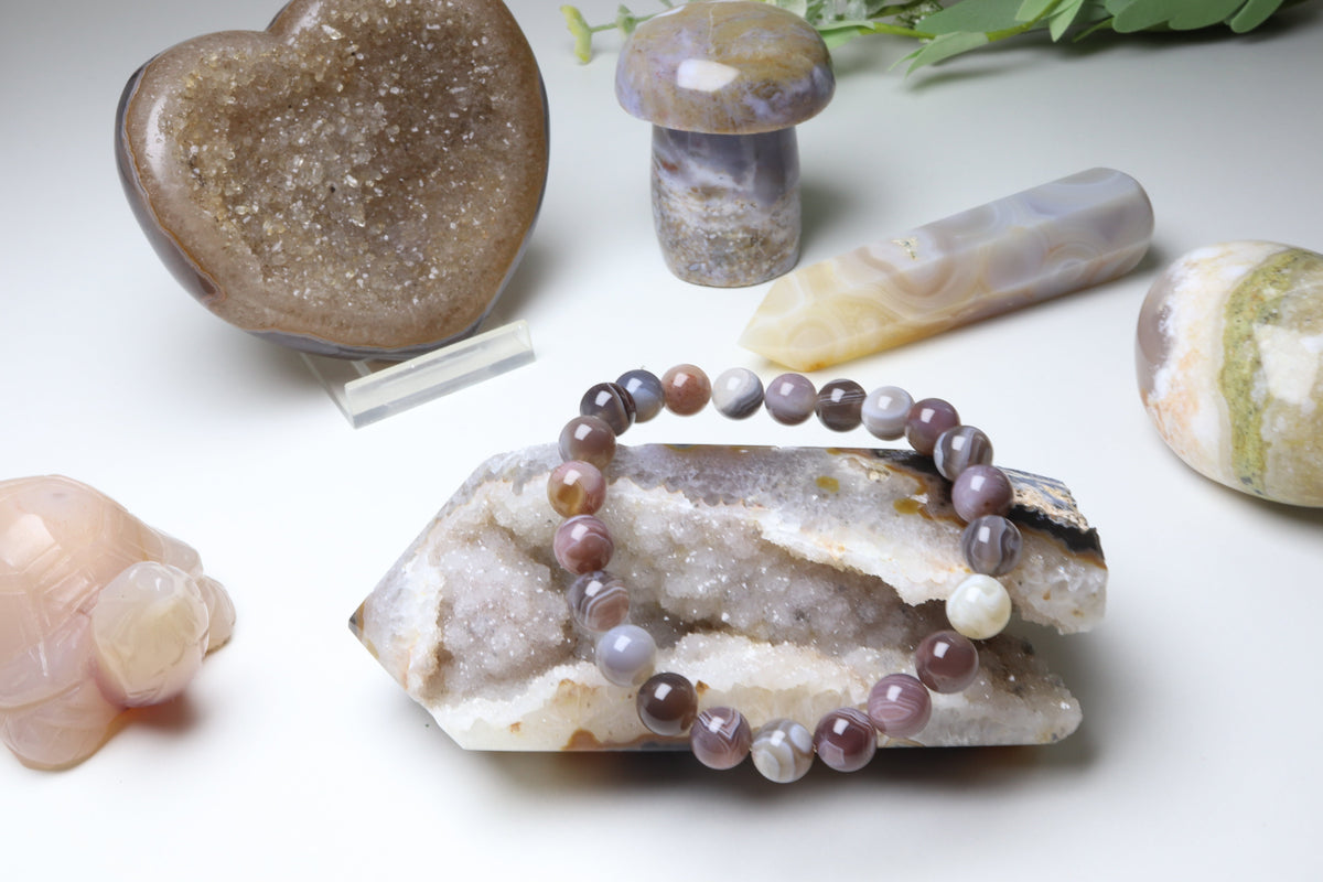 Bracelet Agate Botswana 8 mm