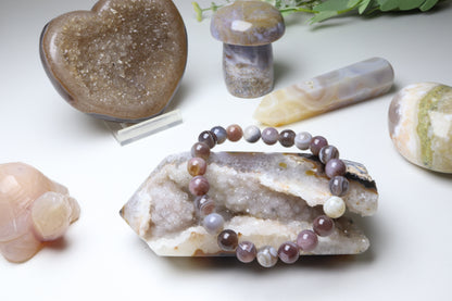 Bracelet Agate Botswana 8 mm