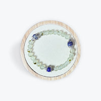 Bracelet Prehnite - Lapis Lazuli 6mm avec apprêts - 3