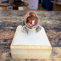 Bague chevalière Opale cabochon