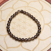 Bracelet en Quartz Fumé - Ancrage et Protection 6mm