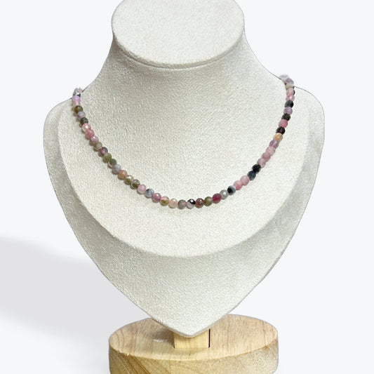 Collier Tourmaline multicolore facetté