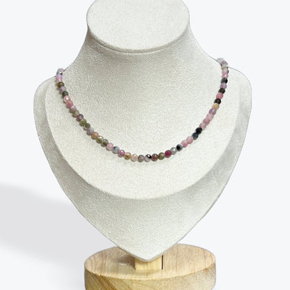 Collier Tourmaline multicolore facetté – photo 2