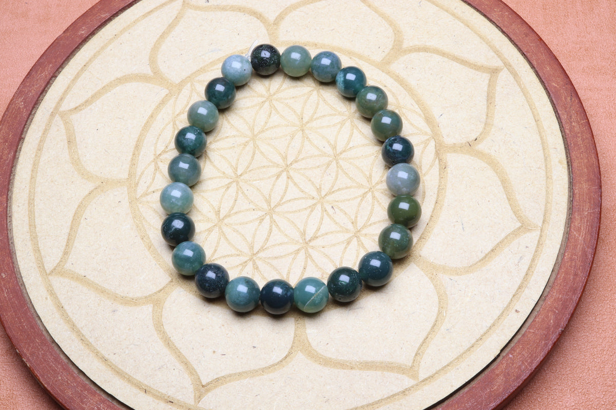 Bracelet Agate Mousse 8 mm