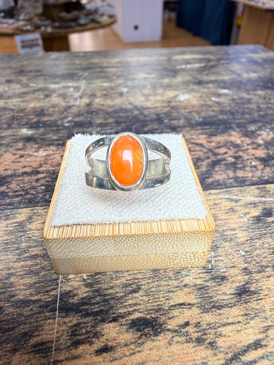 Bague Opale de feu ovale vue alternative