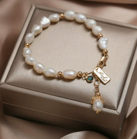Natural Zircon Pearl Bracelet Ins Fashion Luxury Jewelry - Tatum Cristal