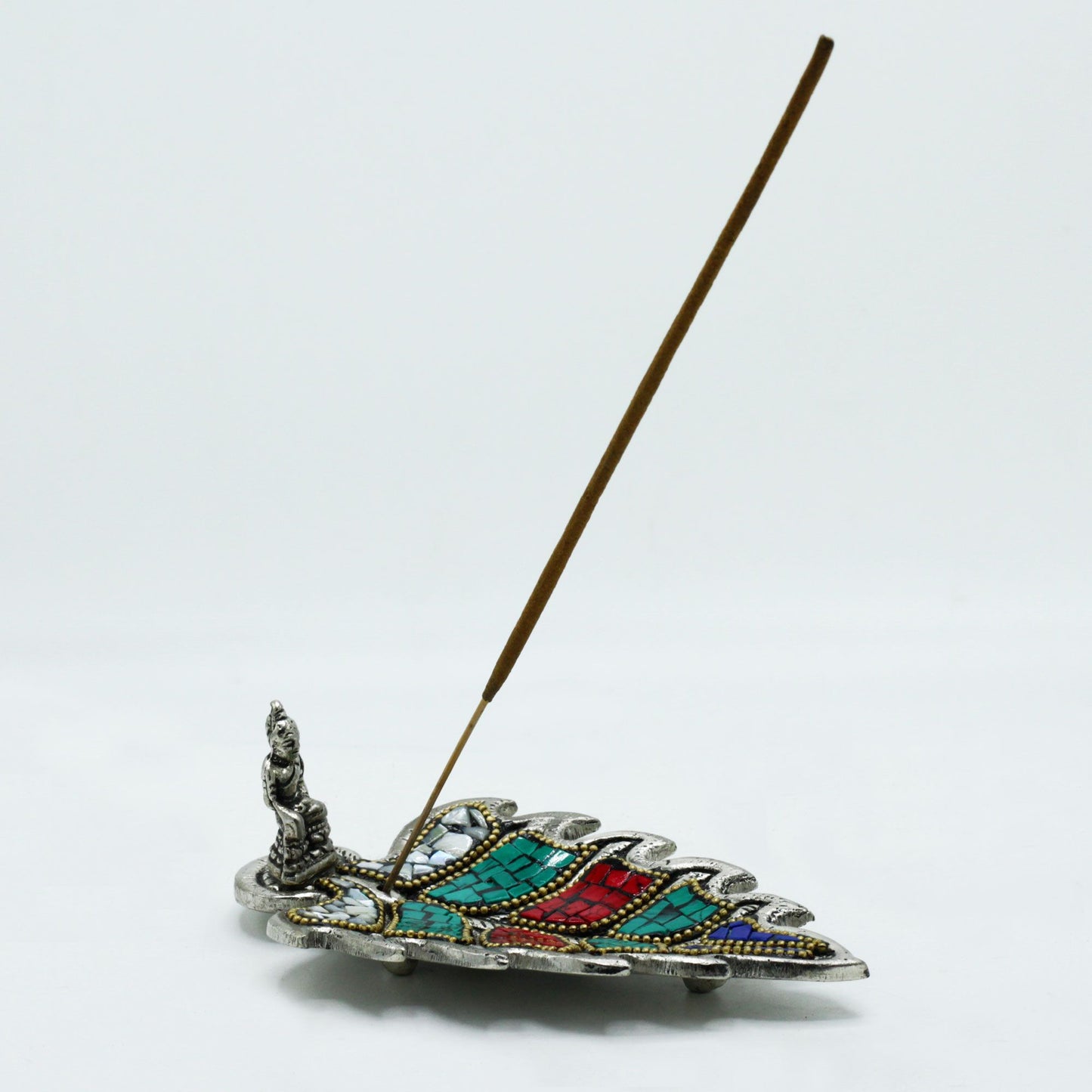 Porte-Encens Bouddha Feuille - Tibétain Artisanal – photo 2