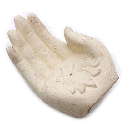 Brûleur d'Encens Lotus Blanc - Porte-Encens Artisan