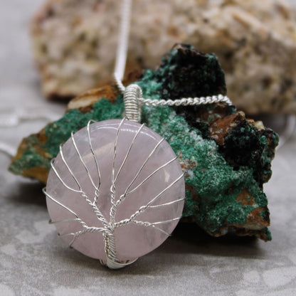 Tree of Life Gemstone Necklace - Rose Quartz - photo 2