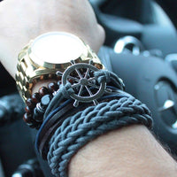 Mens Bracelet Sets - Black & Macho (asst)