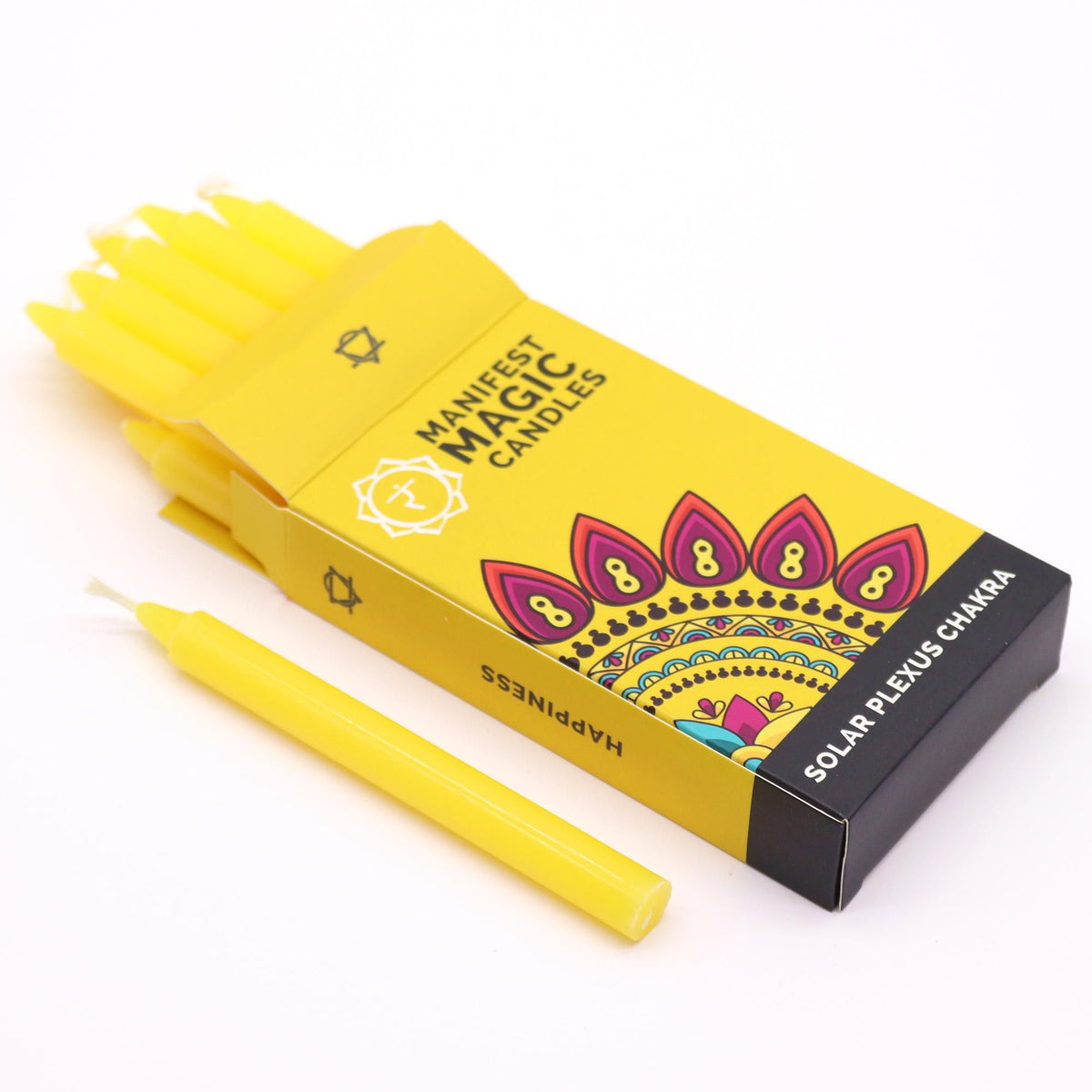 Bougies Chakra du Plexus Solaire — Jaune — Boîte de 12 - photo 2