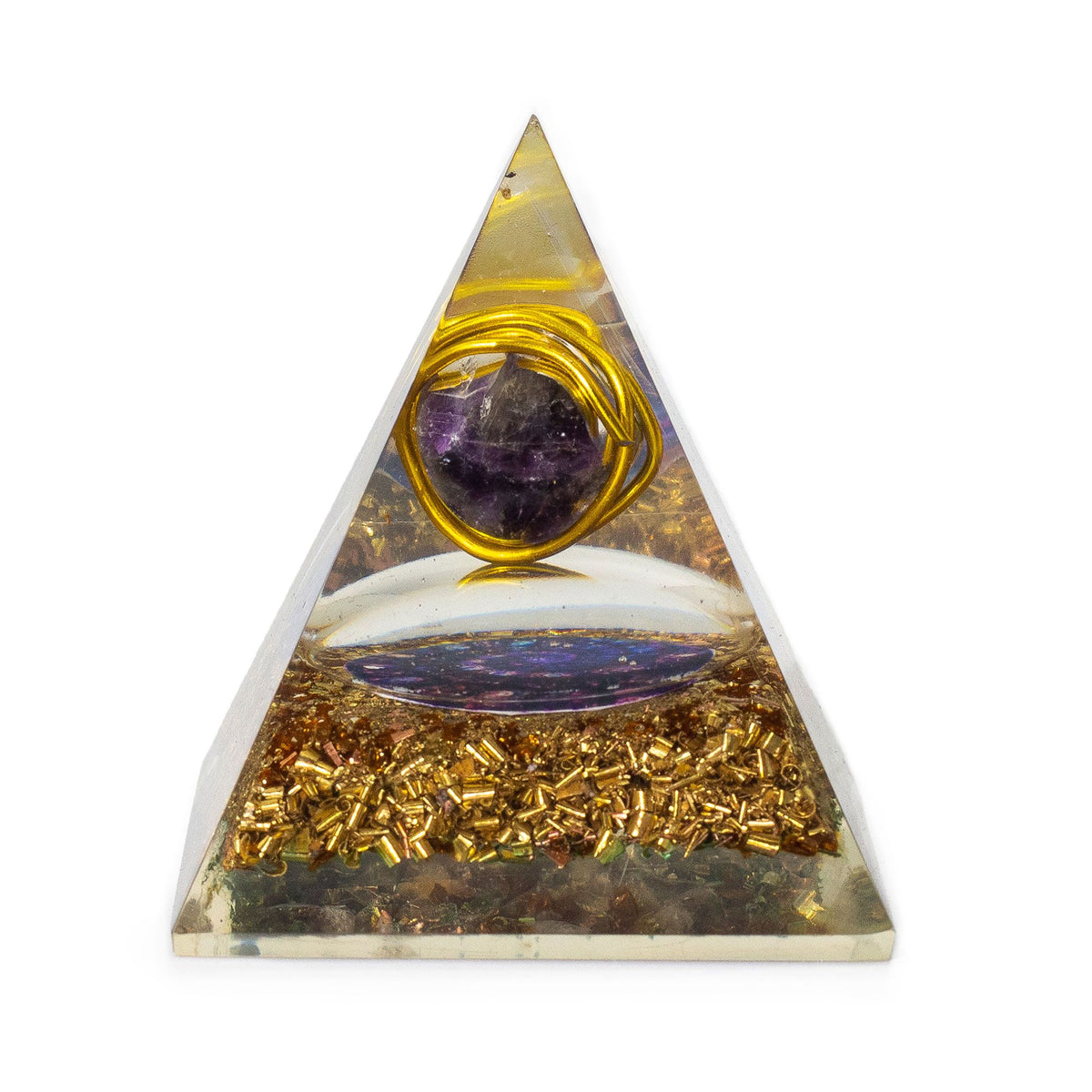 Pyramide Orgonite Améthyste 7x6cm - Protection & Harmonie – photo 3