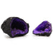 Géode Calcite Teintée Roche Noire — Intérieur Violet