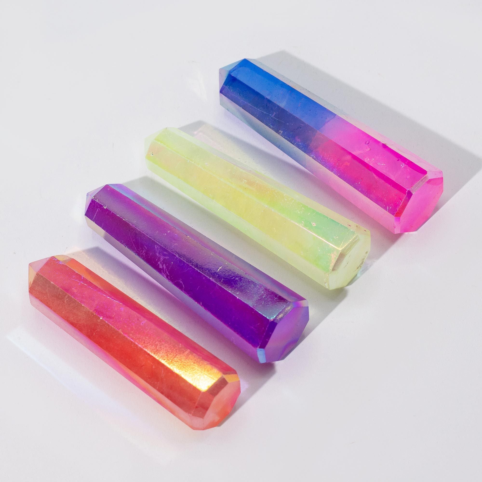 Obélisque Quartz Aurora Violet 9cm — Iridescent – photo 2