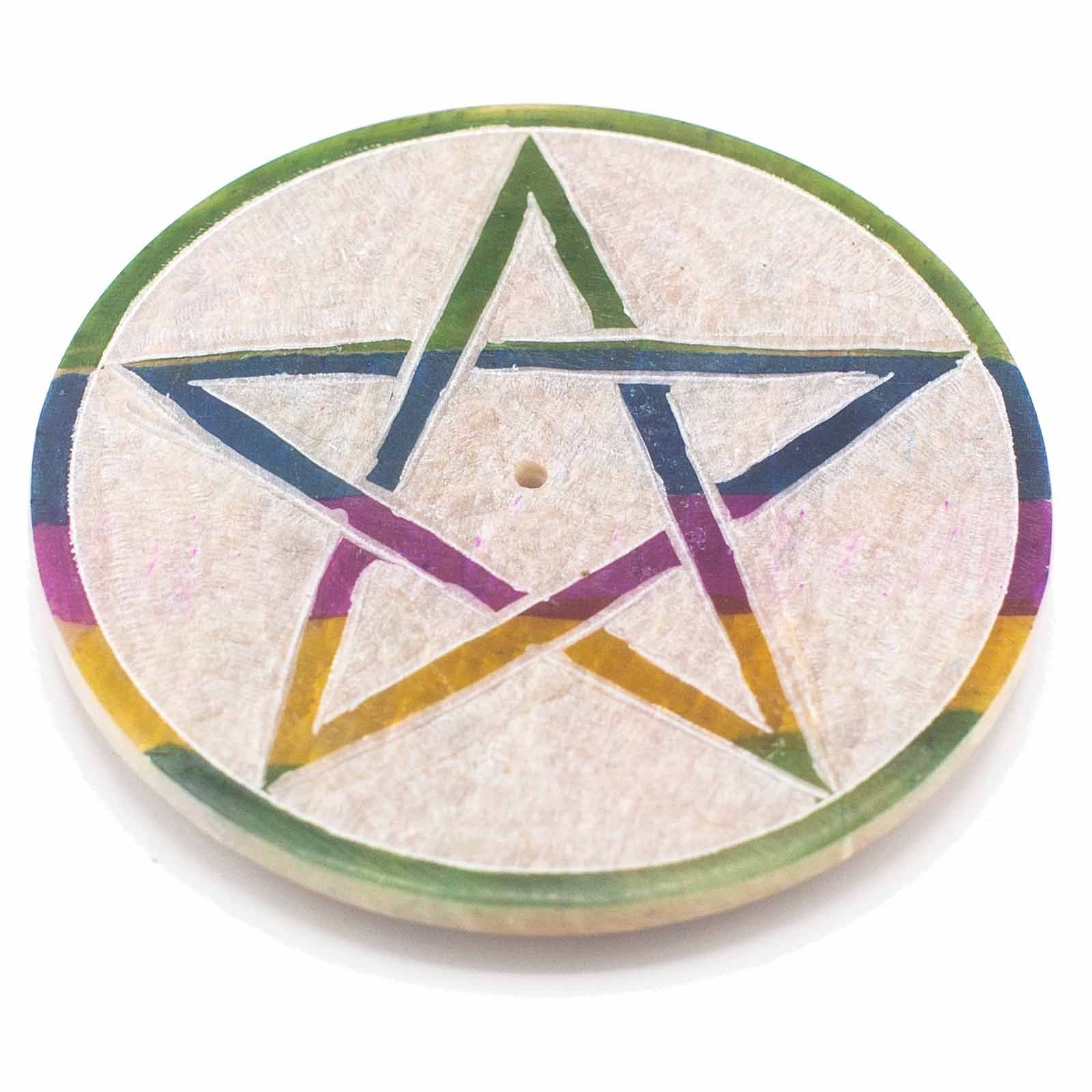 Porte-Encens Stéatite Pentagramme 8cm - Bâtons & Cônes – photo 2