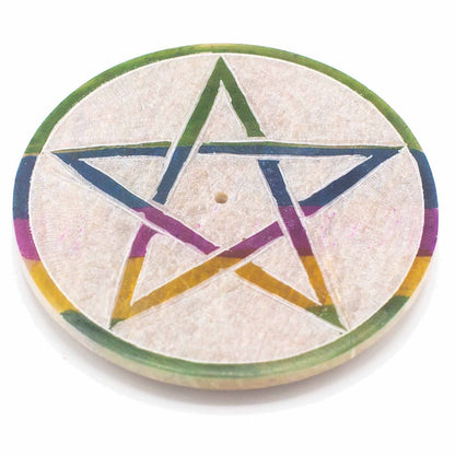 Porte-Encens Stéatite Pentagramme 8cm - Bâtons & Cônes – photo 2