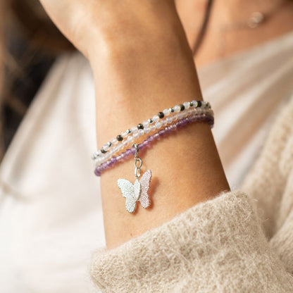 Bracelets Nymphe Pleine Lune — Pierre de Lune, Obsidienne & Améthyste - photo 5