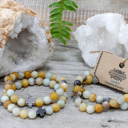 Lot de 2 bracelets d'amitié - Amazonite - photo 4