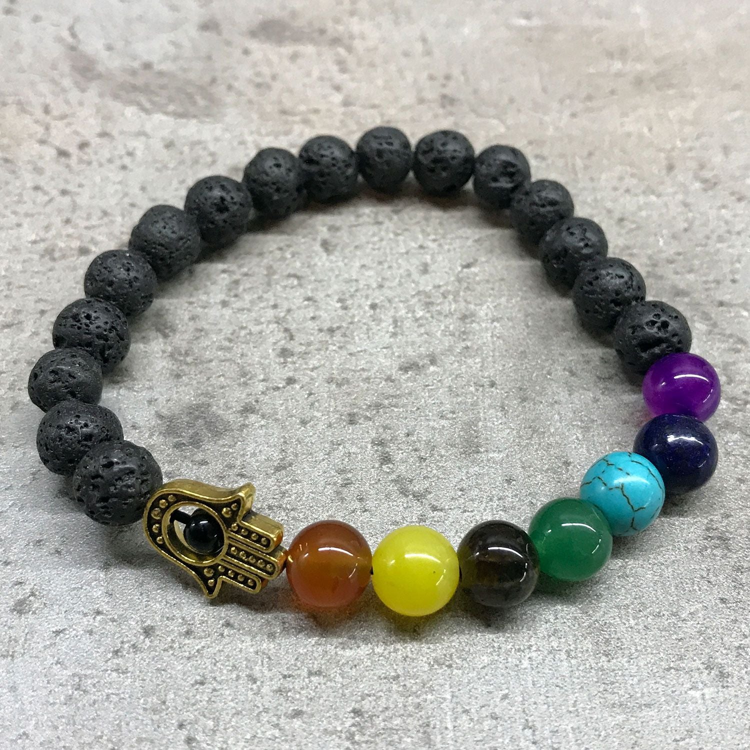 Bracelet en pierre de lave - photo 2