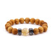 Jonc Chakra plexus solaire en bois de cèdre - Citrine