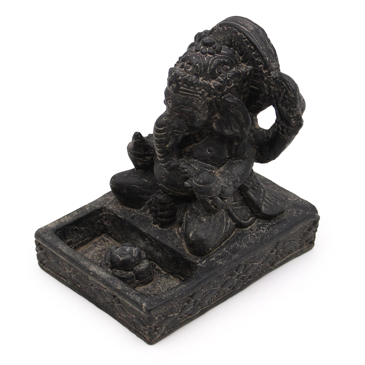 Porte-Encens Ganesh Feng Shui - Finition Noire Antique – photo 2
