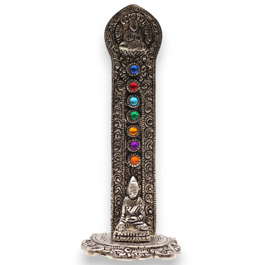 Porte-Encens Bouddha Chakras 16cm - Méditation & Purification